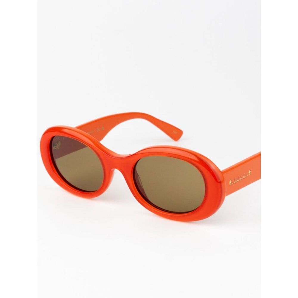 NEW Gucci GG1587S 003 Orange Brown Women Oval Sunglasses GG 1587S
